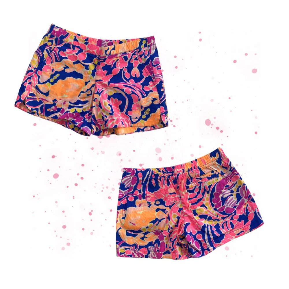 NWOT - Lilly Pulitzer Multicolor Elastic Waist Ocean View Boardshort, XS #357